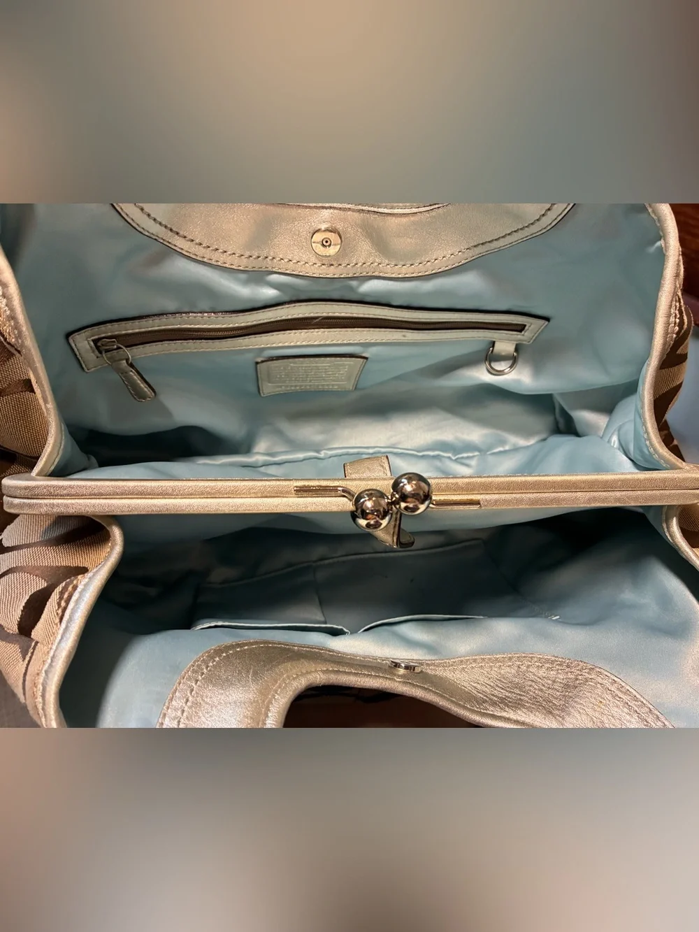 Coach Ergo Op Art Signature Canvas Shoulder Bag